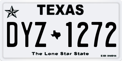 TX license plate DYZ1272