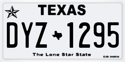 TX license plate DYZ1295