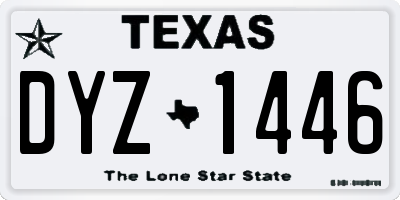 TX license plate DYZ1446