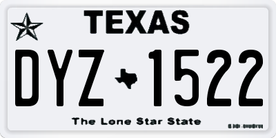 TX license plate DYZ1522