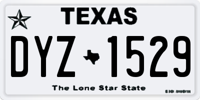 TX license plate DYZ1529
