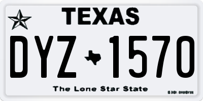 TX license plate DYZ1570