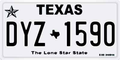 TX license plate DYZ1590