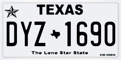 TX license plate DYZ1690