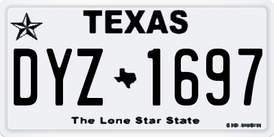 TX license plate DYZ1697