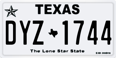 TX license plate DYZ1744