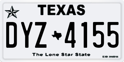 TX license plate DYZ4155