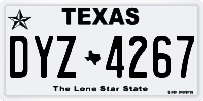 TX license plate DYZ4267