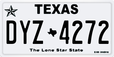 TX license plate DYZ4272