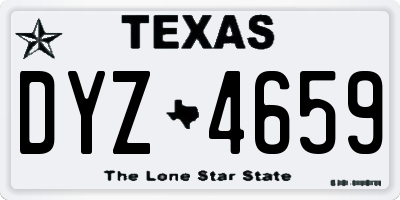 TX license plate DYZ4659