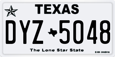 TX license plate DYZ5048