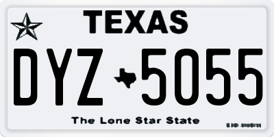 TX license plate DYZ5055