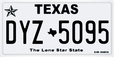 TX license plate DYZ5095