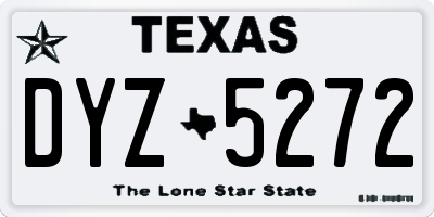 TX license plate DYZ5272