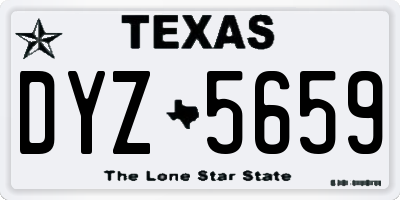 TX license plate DYZ5659
