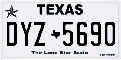 TX license plate DYZ5690