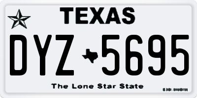 TX license plate DYZ5695