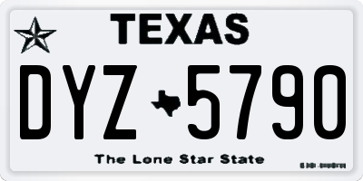 TX license plate DYZ5790