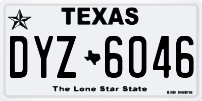 TX license plate DYZ6046