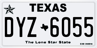 TX license plate DYZ6055