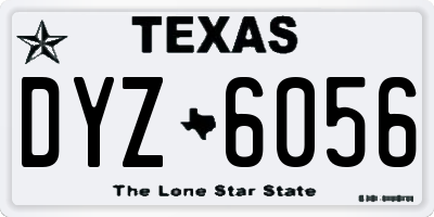 TX license plate DYZ6056