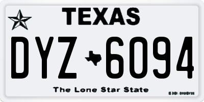 TX license plate DYZ6094