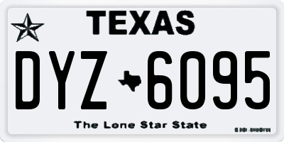 TX license plate DYZ6095