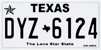 TX license plate DYZ6124