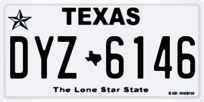 TX license plate DYZ6146