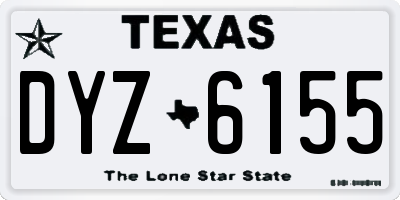 TX license plate DYZ6155