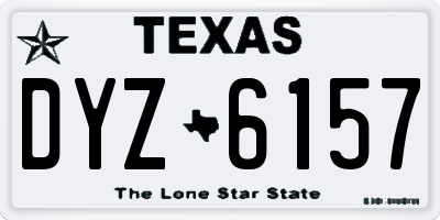 TX license plate DYZ6157