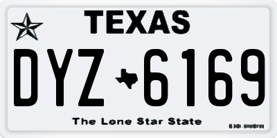 TX license plate DYZ6169
