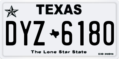 TX license plate DYZ6180