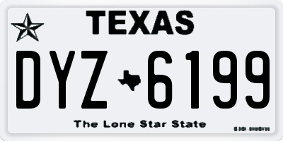 TX license plate DYZ6199