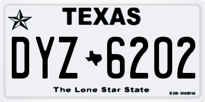 TX license plate DYZ6202