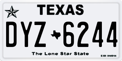 TX license plate DYZ6244