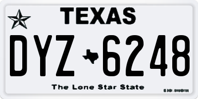 TX license plate DYZ6248