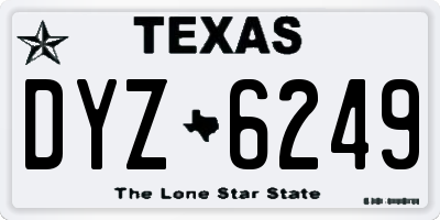 TX license plate DYZ6249