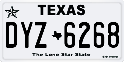 TX license plate DYZ6268