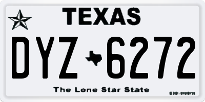 TX license plate DYZ6272