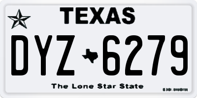 TX license plate DYZ6279