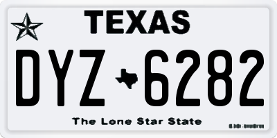 TX license plate DYZ6282