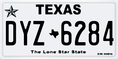 TX license plate DYZ6284
