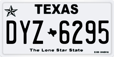 TX license plate DYZ6295