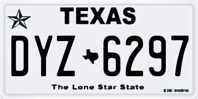 TX license plate DYZ6297