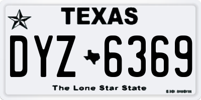 TX license plate DYZ6369