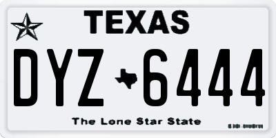TX license plate DYZ6444