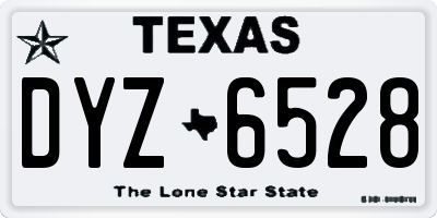 TX license plate DYZ6528