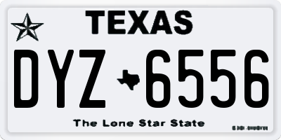 TX license plate DYZ6556
