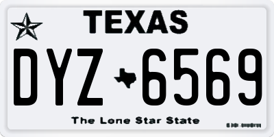 TX license plate DYZ6569